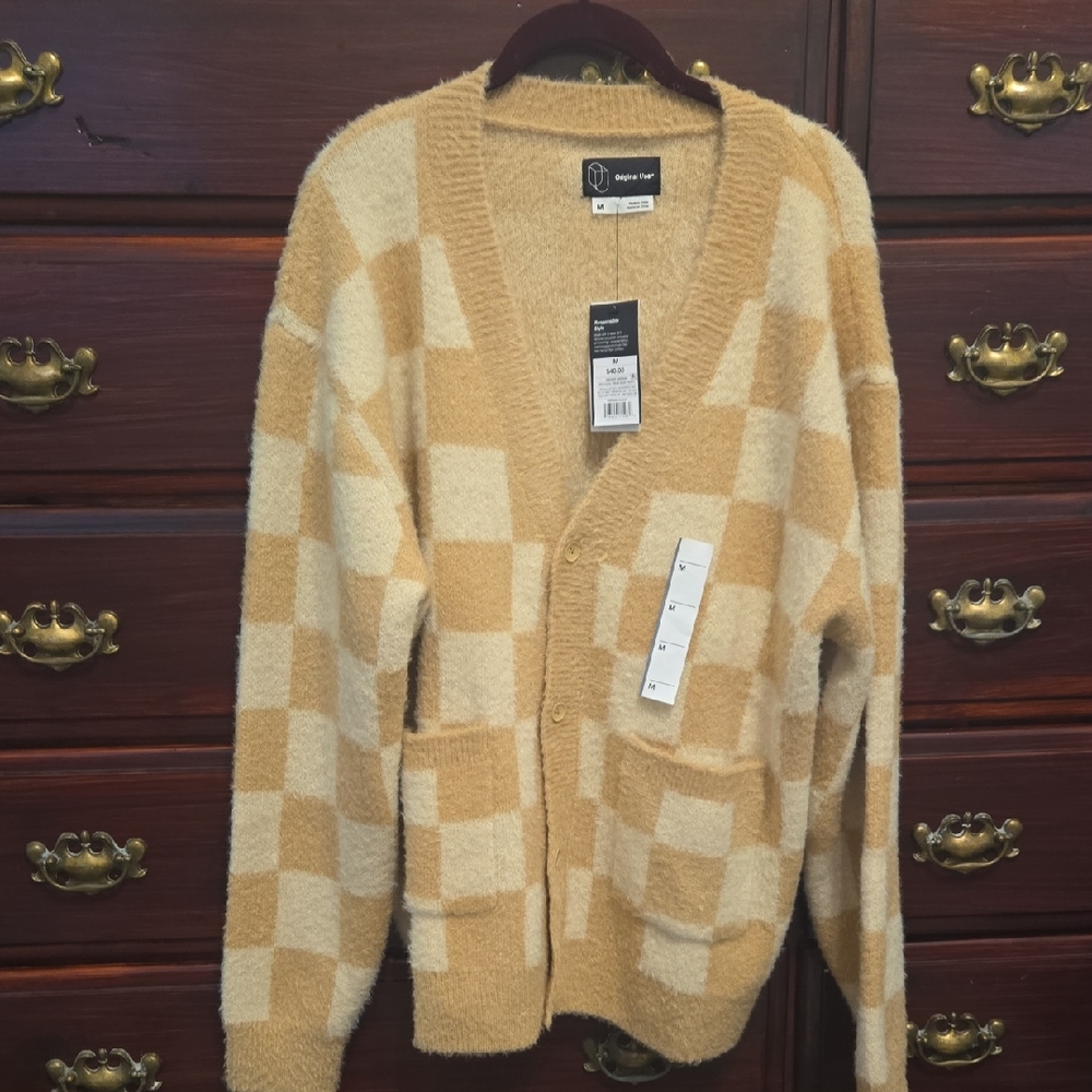 Original Use Tan and Cream Cardigan